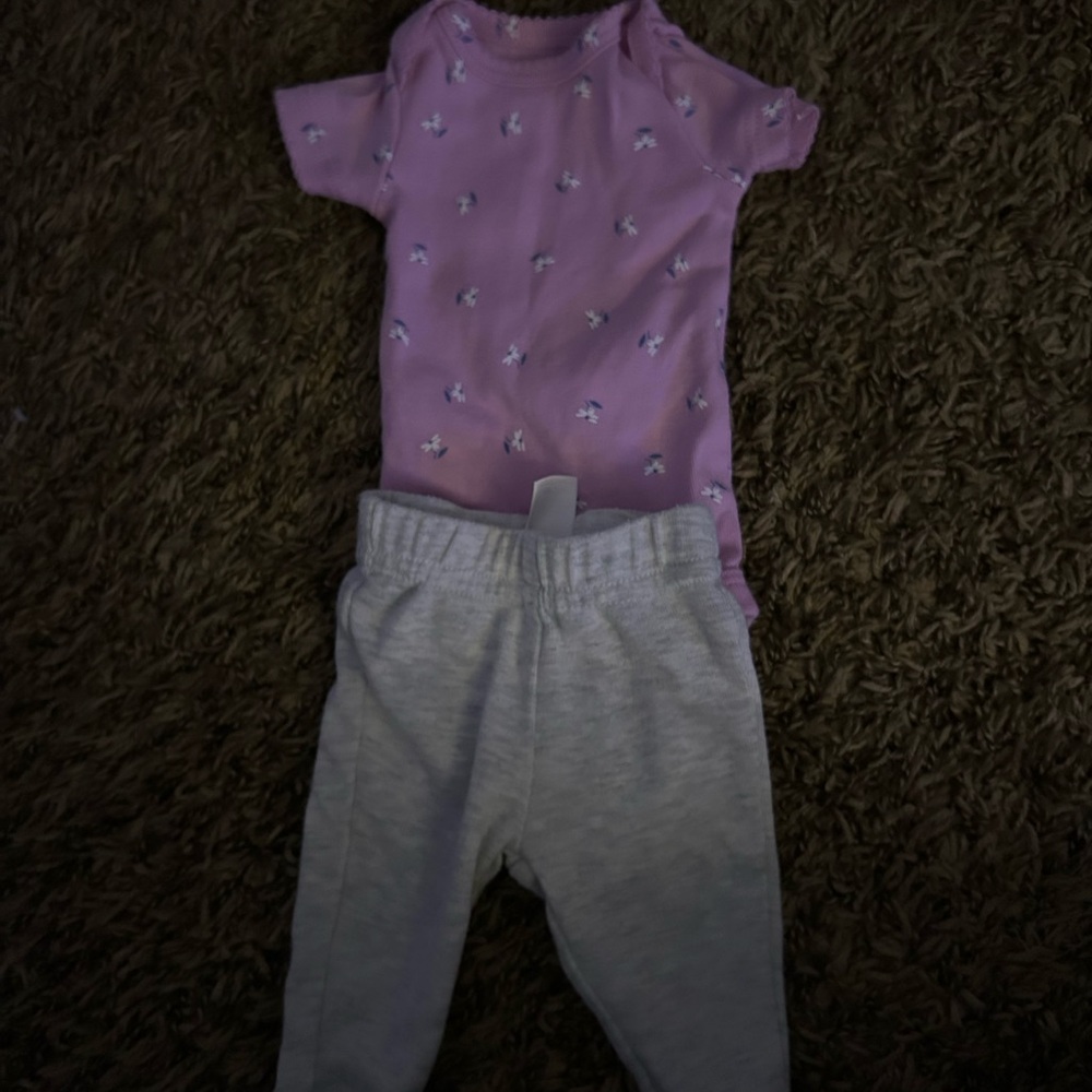 Carter's Purple and Gray Kids Matching Set
